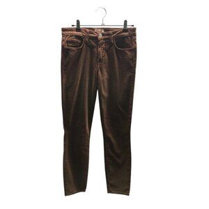 L'agence Jeans Women's Size 25 Brown Velvet Margot Tapered Leg